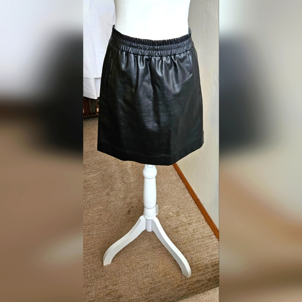 LOFT faux leather skirt